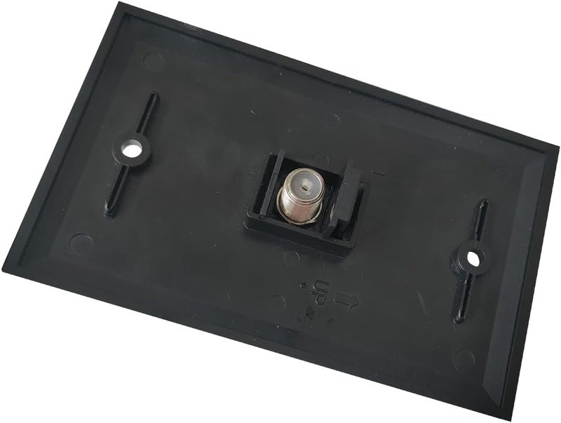 BOPLAT 1 Port Coax Cable Wall Plate Glossy Black - Single Gang Coaxial Cable Outlet Cover Plate for Cable TV/Antenna - Image 1
